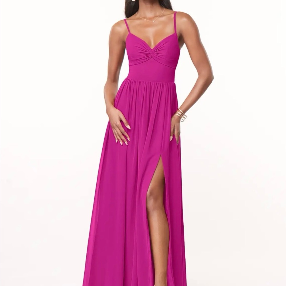 Elegant Fushia Maxi Azazie Dress